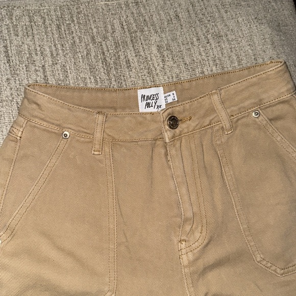 Princess Polly Tan Cargo Jeans size 4 - Picture 3 of 3